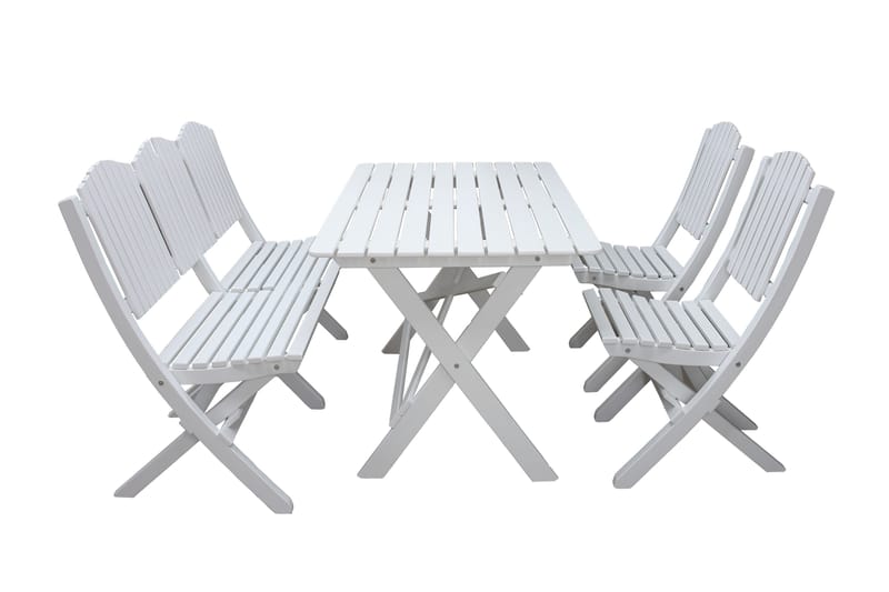 Kahvilaryhmä Delpino 125 cm, Valkoinen