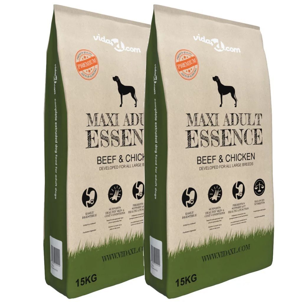 Koiran kuivaruoka Maxi Adult Essence Beef & Chicken 2kpl - Puutarhakalusteet - Ulkoryhmä - Ruokailuryhmät ulos