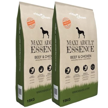 Koiran kuivaruoka Maxi Adult Essence Beef & Chicken 2kpl - Puutarhakalusteet - Ulkoryhmä - Ruokailuryhmät ulos