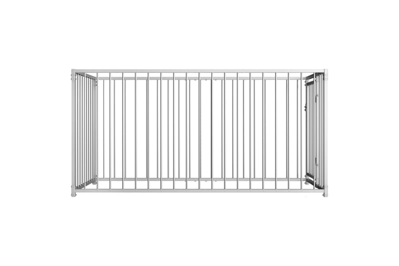Koiran ulkohäkki 100x200x100 cm - Hopea - Puutarhakalusteet - Ulkoryhmä - Ruokailuryhmät ulos