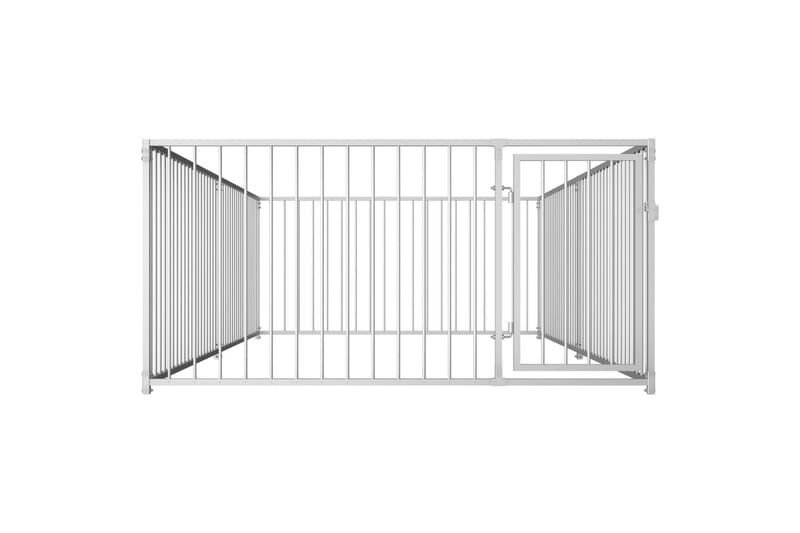 Koiran ulkohäkki 200x400x100 cm - Hopea - Puutarhakalusteet - Ulkoryhmä - Ruokailuryhmät ulos