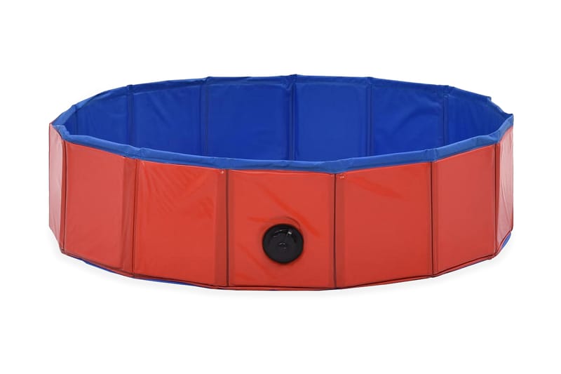 Kokoontaitettava koiran uima-allas punainen 80x20 cm PVC - Puutarhakalusteet - Ulkoryhmä - Ruokailuryhmät ulos