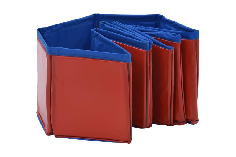 Kokoontaitettava koiran uima-allas punainen 80x20 cm PVC - Puutarhakalusteet - Ulkoryhmä - Ruokailuryhmät ulos