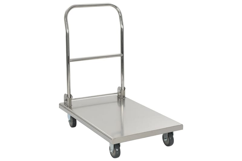 Kuljetuskärry hopea 82x53x86 cm ruostumaton teräs - Hopea - Puutarhakalusteet - Ulkoryhmä - Ruokailuryhmät ulos