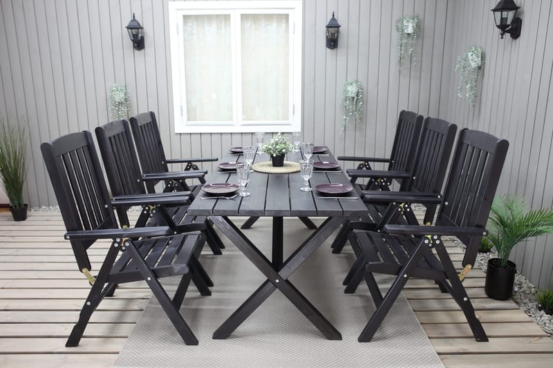 Oliver Ruokailuryhmä - Mokka - Puutarhakalusteet - Ulkoryhmä - Ruokailuryhmät ulos