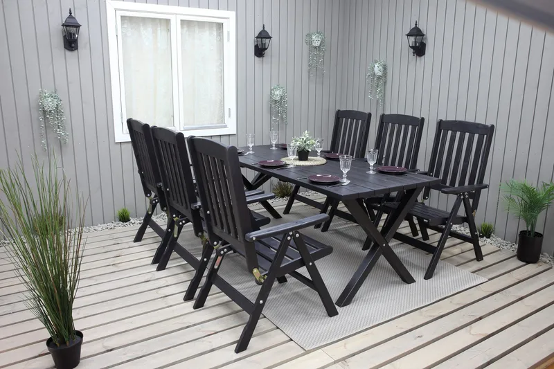 Oliver Ruokailuryhmä - Mokka - Puutarhakalusteet - Ulkoryhmä - Ruokailuryhmät ulos