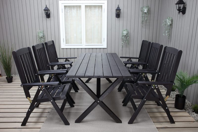 Oliver Ruokailuryhmä - Mokka - Puutarhakalusteet - Ulkoryhmä - Ruokailuryhmät ulos