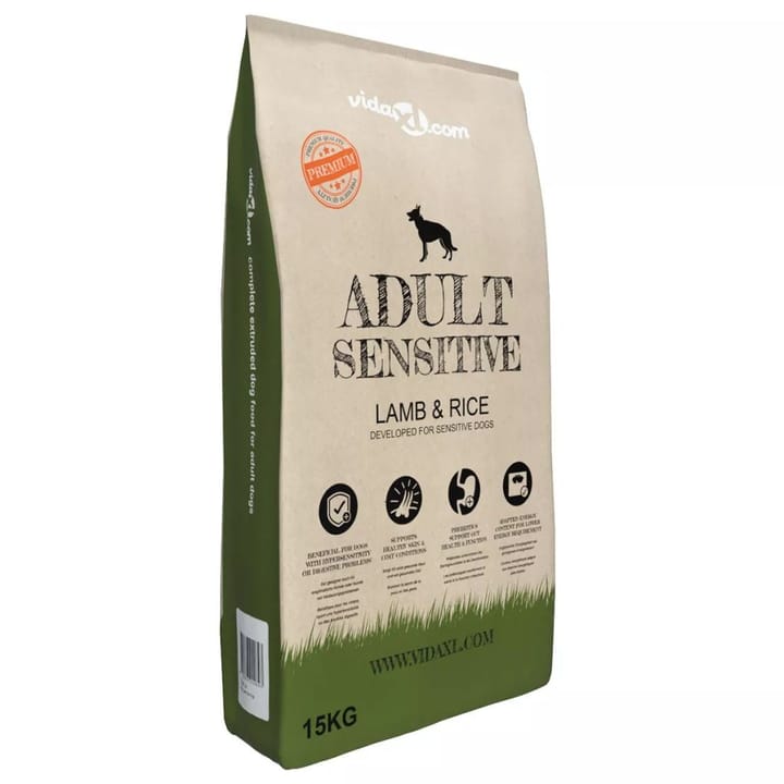 Premium koiran kuivaruoka 2kpl Adult Sensitive Lamb & Rice - Ruokailuryhmät ulos