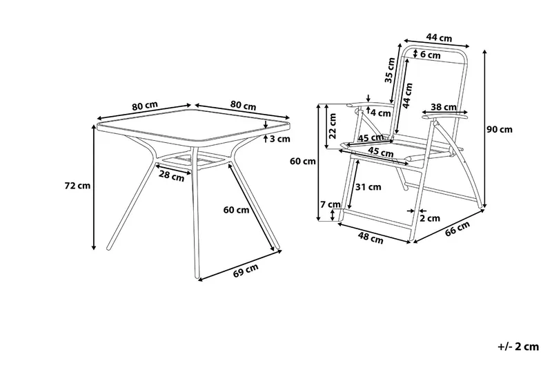 Puutarhakaluste Pöytä + 4 tuolia Livo - Puutarhakalusteet - Ulkoryhmä - Ruokailuryhmät ulos
