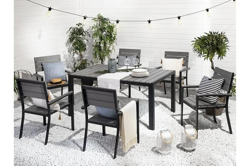 Puutarhakaluste Pöytä + 6 tuolia Como, undefined