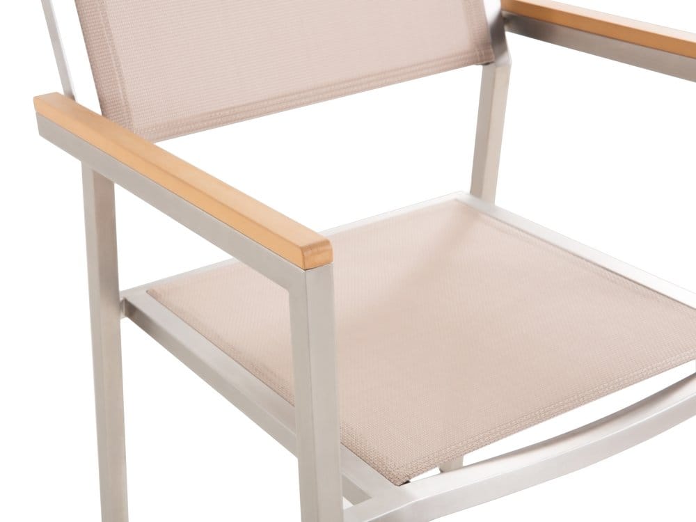 Puutarhakalusteet 1 Pöytä + 6 Grosseto tuolia - Harmaa - Puutarhakalusteet - Ulkoryhmä - Ruokailuryhmät ulos