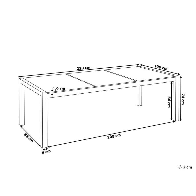 Puutarhakalusteet 1 Pöytä + 8 Grosseto tuolia - Beige - Puutarhakalusteet - Ulkoryhmä - Ruokailuryhmät ulos