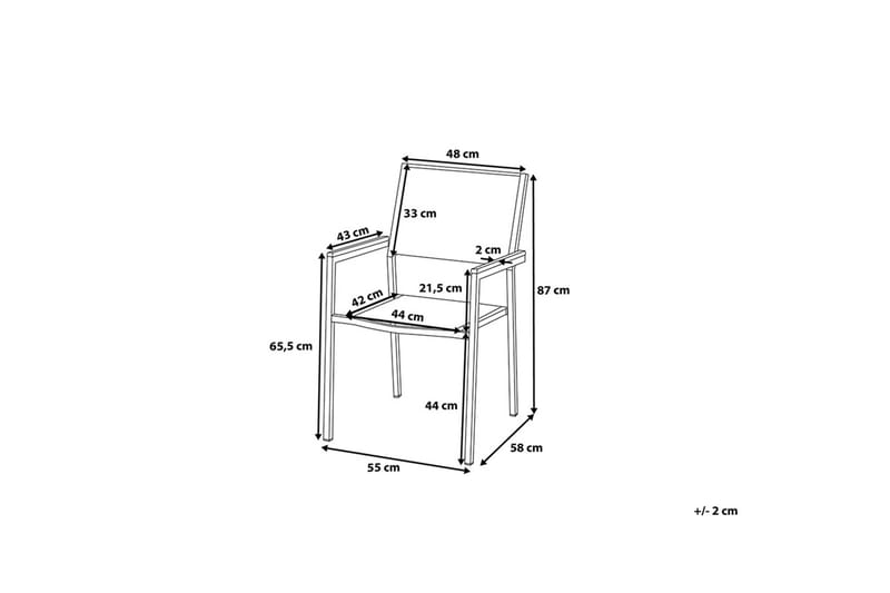 Puutarhakalusteet 1 Pöytä + 6 Grosseto tuolia - Musta - Puutarhakalusteet - Ulkoryhmä - Ruokailuryhmät ulos