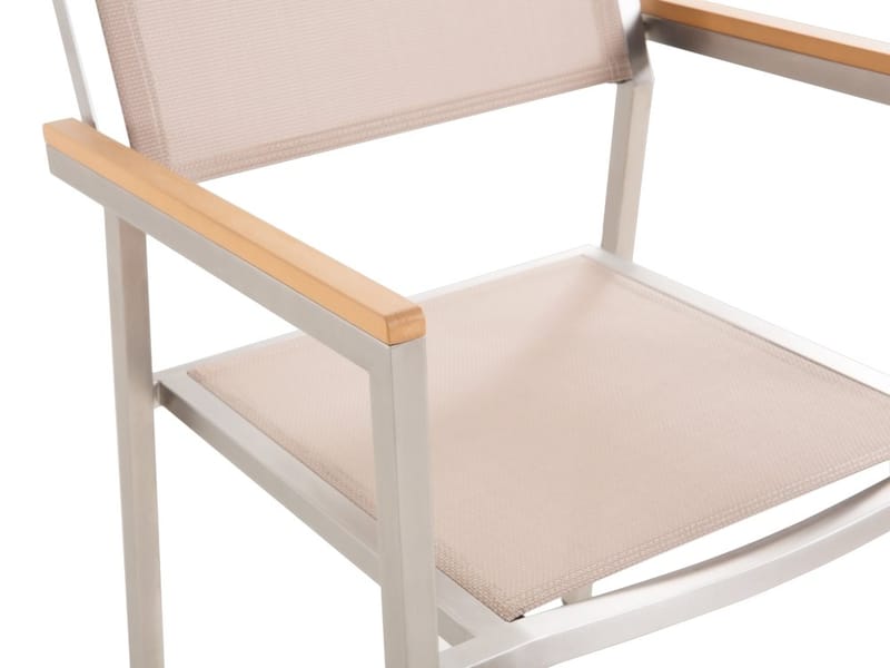 Puutarhakalustepaketti Grosseto Pöytä+6 tuolia - Beige - Puutarhakalusteet - Ulkoryhmä - Ruokailuryhmät ulos