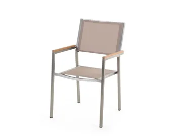 Puutarhakalustepaketti Grosseto Pöytä+6 tuolia - Beige - Puutarhakalusteet - Ulkoryhmä - Ruokailuryhmät ulos