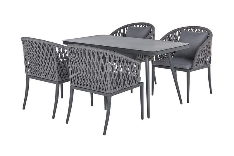 Puutarhakalustesetti Alumiini Harmaa LIPARI, Harmaa