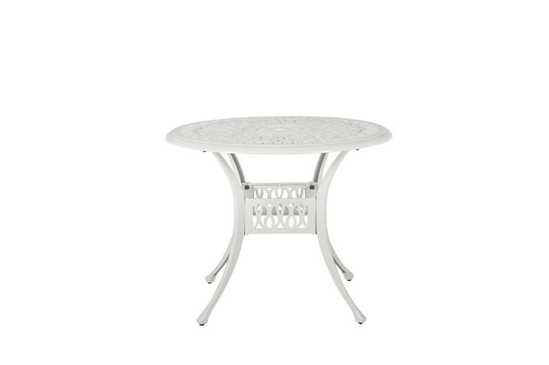 Puutarhakalustesetti Pöytä ja 4 tuolia Valkoinen ANCONA - Valkoinen - Puutarhakalusteet - Ulkoryhmä - Ruokailuryhmät ulos