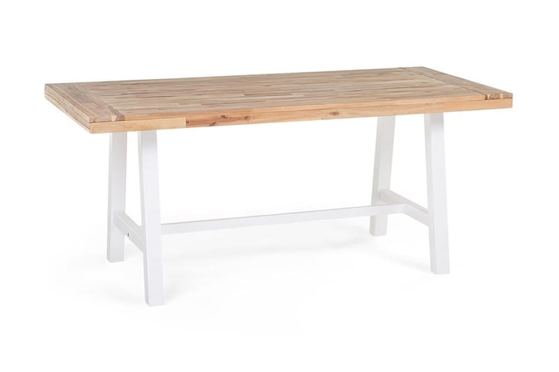 Puutarhakalustesetti Pöytä + 2 Penkkiä Scania 80 cm - Valkoinen - Puutarhakalusteet - Ulkoryhmä - Ruokailuryhmät ulos