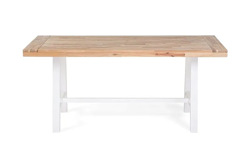 Puutarhakalustesetti Pöytä + 2 Penkkiä Scania 80 cm - Valkoinen - Puutarhakalusteet - Ulkoryhmä - Ruokailuryhmät ulos