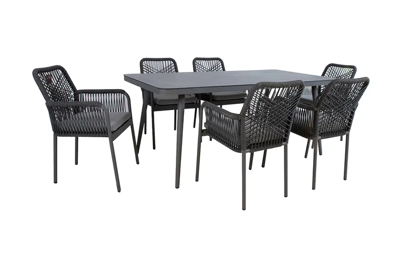 Puutarharyhmä Hela 6 Tuolilla - Puutarhakalusteet - Ulkoryhmä - Ruokailuryhmät ulos