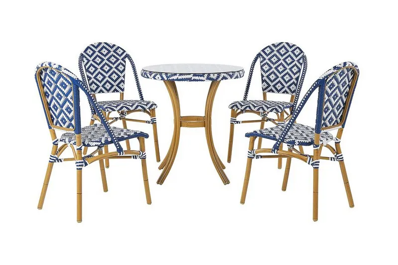 Puutarhasetti 4 tuolilla Rifreddo, Sininen