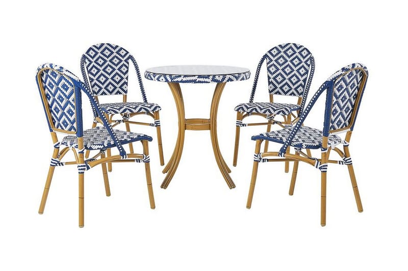 Puutarhasetti 4 tuolilla Rifreddo, Sininen