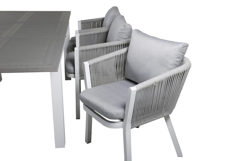 Ruokailuryhmä Albany Jatk 152cm 6 Virya tuolia - Musta/Luonnonväri - Puutarhakalusteet - Ulkoryhmä - Ruokailuryhmät ulos