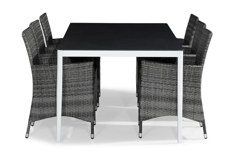 Ruokailuryhmä Alex 200x100 cm 6 Thor tuolia - Valk/Harmaa Kivijälj. - Puutarhakalusteet - Ulkoryhmä - Ruokailuryhmät ulos