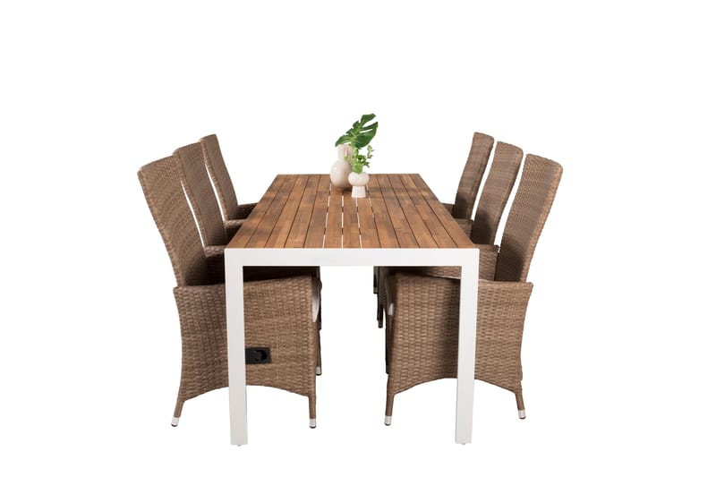 Ruokailuryhmä Bois 6 Padova tuolia, Ruskea