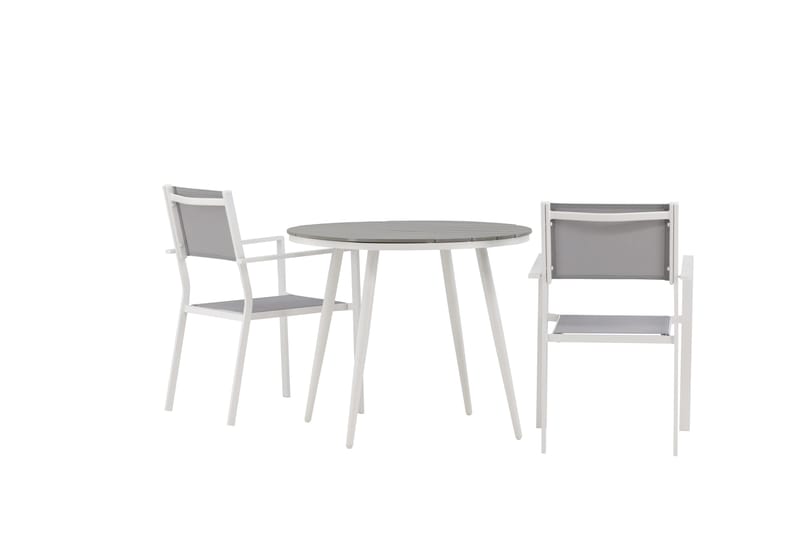Ruokailuryhmä Break Pyöreä 70 cm 2 Copacabana tuolia - Valkoinen - Puutarhakalusteet - Ulkoryhmä - Ruokailuryhmät ulos