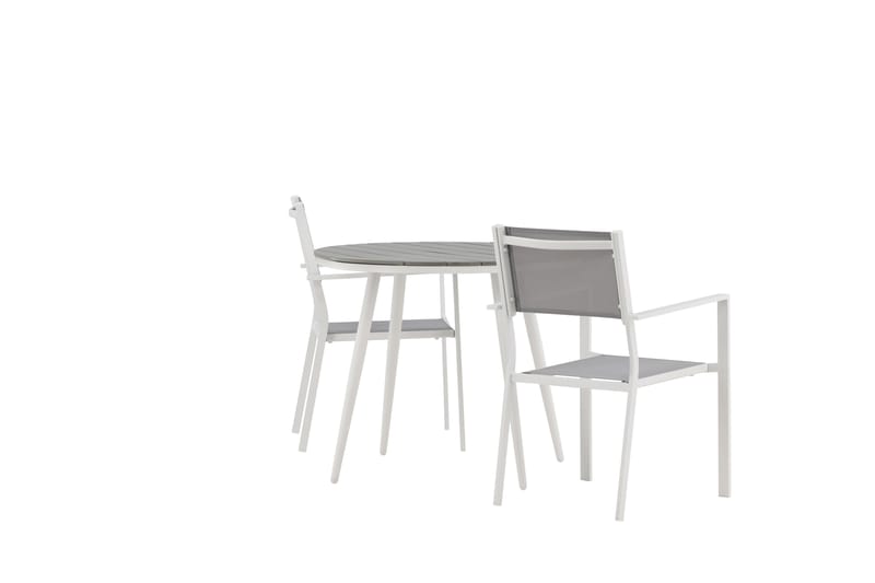 Ruokailuryhmä Break Pyöreä 70 cm 2 Copacabana tuolia - Valkoinen - Puutarhakalusteet - Ulkoryhmä - Ruokailuryhmät ulos