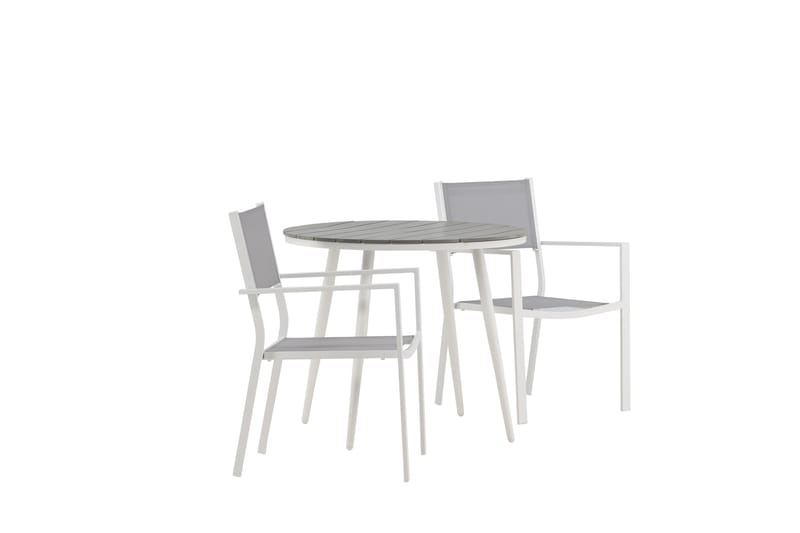 Ruokailuryhmä Break Pyöreä 70 cm 2 Copacabana tuolia - Valkoinen - Puutarhakalusteet - Ulkoryhmä - Ruokailuryhmät ulos