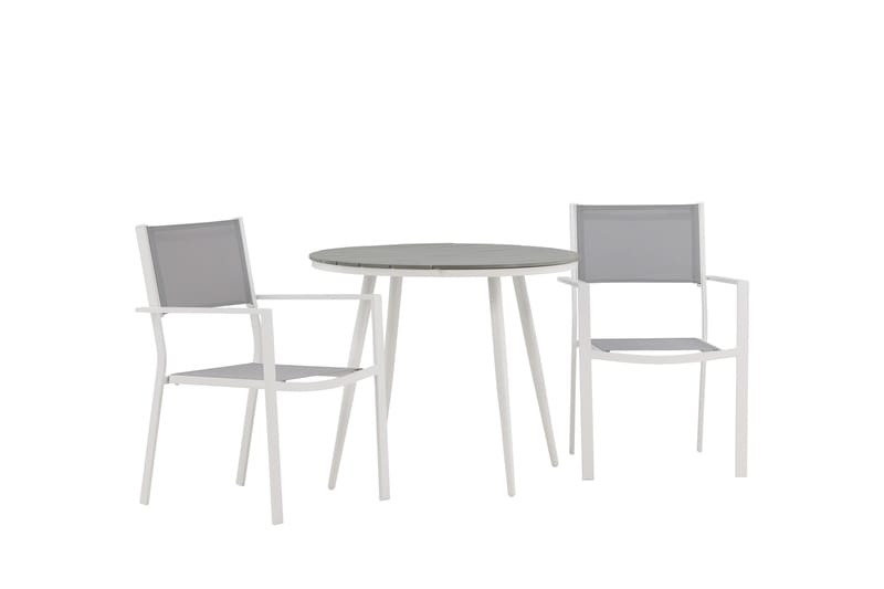 Ruokailuryhmä Break Pyöreä 70 cm 2 Copacabana tuolia - Valkoinen - Puutarhakalusteet - Ulkoryhmä - Ruokailuryhmät ulos