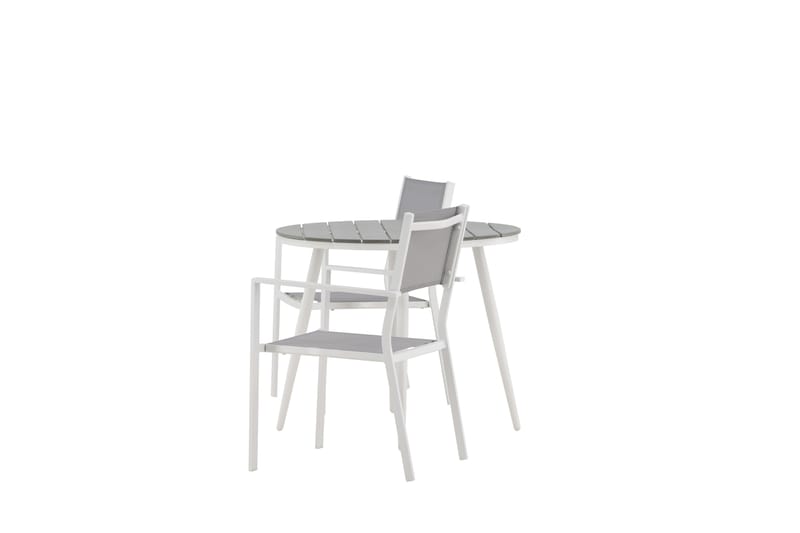 Ruokailuryhmä Break Pyöreä 70 cm 2 Copacabana tuolia - Valkoinen - Puutarhakalusteet - Ulkoryhmä - Ruokailuryhmät ulos