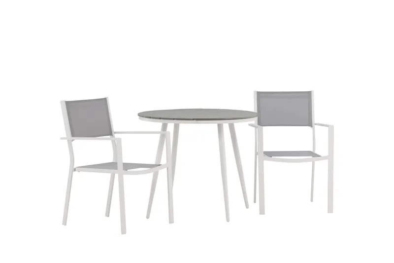 Ruokailuryhmä Break Pyöreä 70 cm 2 Copacabana tuolia, Valkoinen