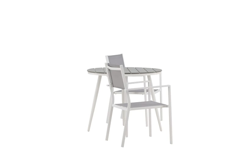 Ruokailuryhmä Break Pyöreä 70 cm 2 Copacabana tuolia - Valkoinen - Puutarhakalusteet - Ulkoryhmä - Ruokailuryhmät ulos