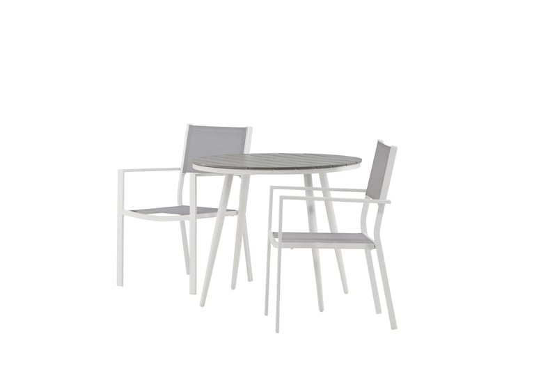 Ruokailuryhmä Break Pyöreä 70 cm 2 Copacabana tuolia - Valkoinen - Puutarhakalusteet - Ulkoryhmä - Ruokailuryhmät ulos
