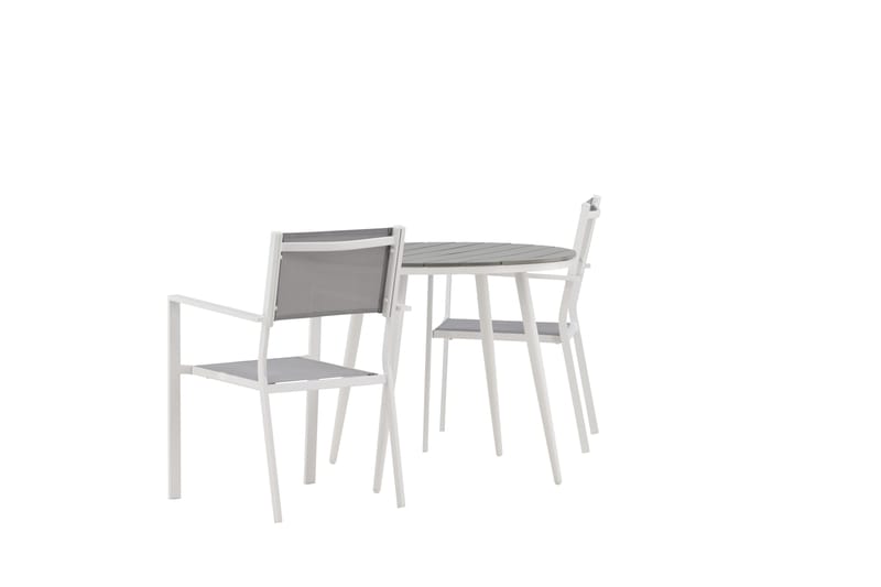 Ruokailuryhmä Break Pyöreä 70 cm 2 Copacabana tuolia - Valkoinen - Puutarhakalusteet - Ulkoryhmä - Ruokailuryhmät ulos