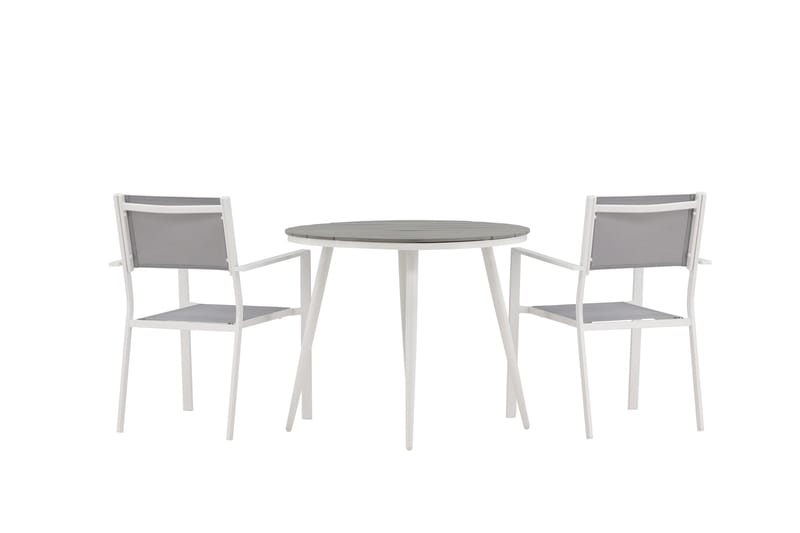 Ruokailuryhmä Break Pyöreä 70 cm 2 Copacabana tuolia - Valkoinen - Puutarhakalusteet - Ulkoryhmä - Ruokailuryhmät ulos