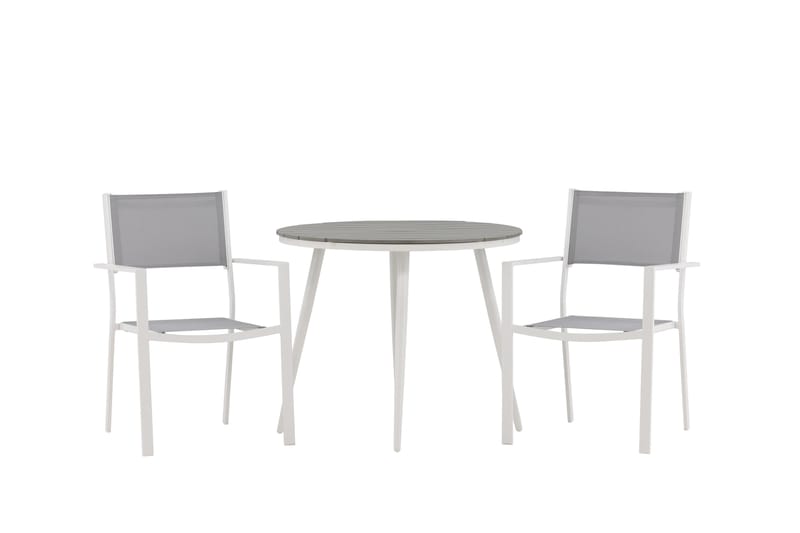 Ruokailuryhmä Break Pyöreä 70 cm 2 Copacabana tuolia - Valkoinen - Puutarhakalusteet - Ulkoryhmä - Ruokailuryhmät ulos
