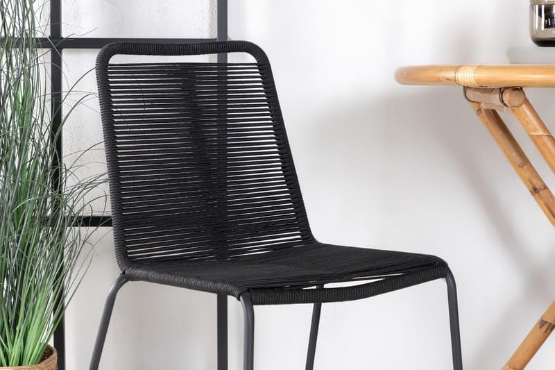 Ruokailuryhmä Cane Pyöreä 80 cm 2 Lindos tuolia - Valkoinen - Puutarhakalusteet - Ulkoryhmä - Ruokailuryhmät ulos