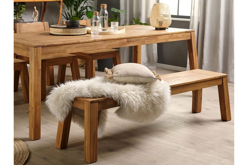 Ruokailuryhmä Coteto 225 cm + 3 tuolia + penkki - Akaasia - Puutarhakalusteet - Ulkoryhmä - Ruokailuryhmät ulos