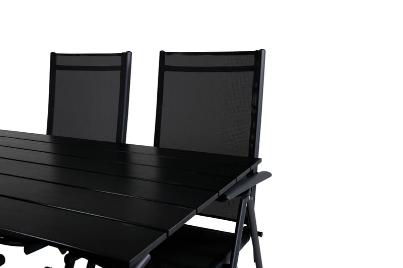 Ruokailuryhmä Denver 120 cm 4 Break tuolia Musta - Venture Home - Puutarhakalusteet - Ulkoryhmä - Ruokailuryhmät ulos
