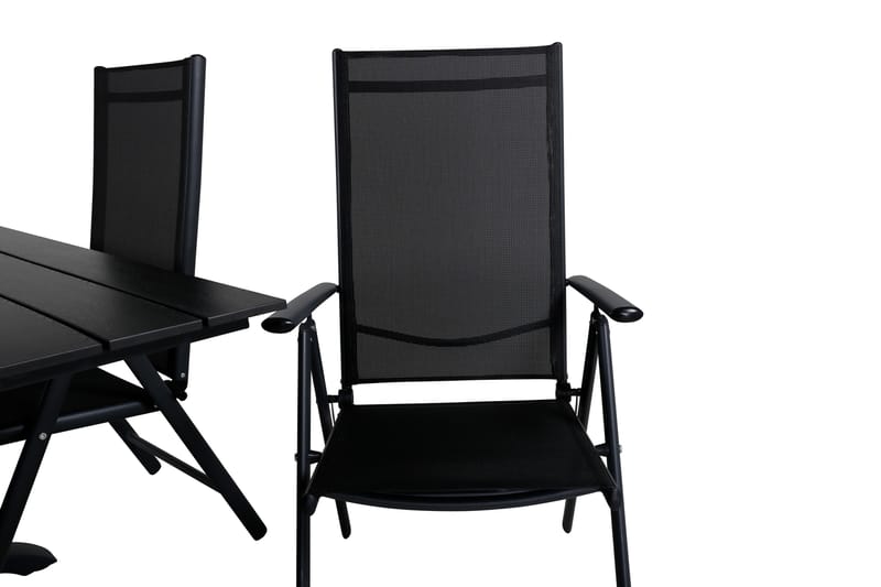 Ruokailuryhmä Denver 120 cm 4 Break tuolia Musta - Venture Home - Puutarhakalusteet - Ulkoryhmä - Ruokailuryhmät ulos