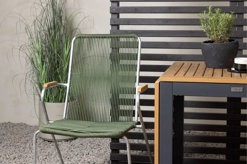 Ruokailuryhmä Diego 70 cm 2 Bois tuolia - Vihreä/Ruskea - Puutarhakalusteet - Ulkoryhmä - Ruokailuryhmät ulos