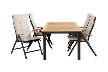 Ruokailuryhmä Las Vegas 152-210x90 + 4 tuolia Pehmuste