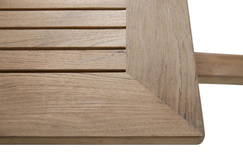 Ruokailuryhmä Las Vegas 220-280 + 8 Tuolia Lyx - Valkoinen/Tiikki/Valkoinen/Tiikki - Puutarhakalusteet - Ulkoryhmä - Ruokailuryhmät ulos