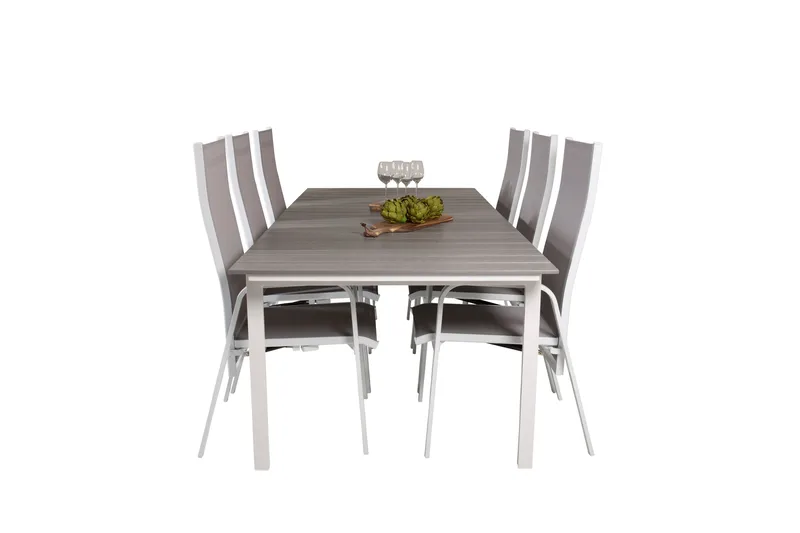 Ruokailuryhmä Levels 224 cm 6 Copacabana tuolia, Valkoinen