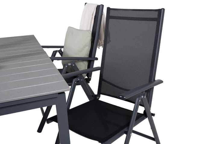 Ruokailuryhmä Levels Jatk 160 cm 4 Break tuolia Musta/Harmaa - Venture Home - Ruokailuryhmät ulos