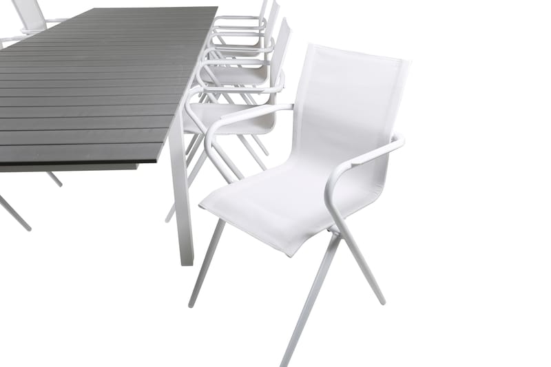 Ruokailuryhmä Levels Jatk 229 cm 8 Alina tuolia - Musta/Harmaa - Puutarhakalusteet - Ulkoryhmä - Ruokailuryhmät ulos
